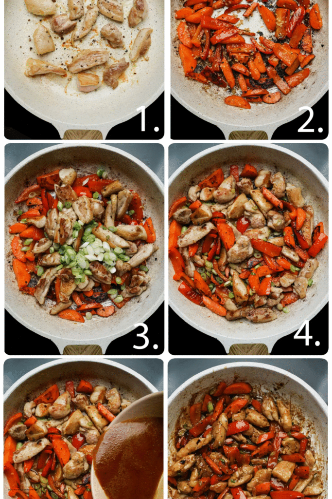 Gluten Free Chicken Stir Fry with Veggies preparation