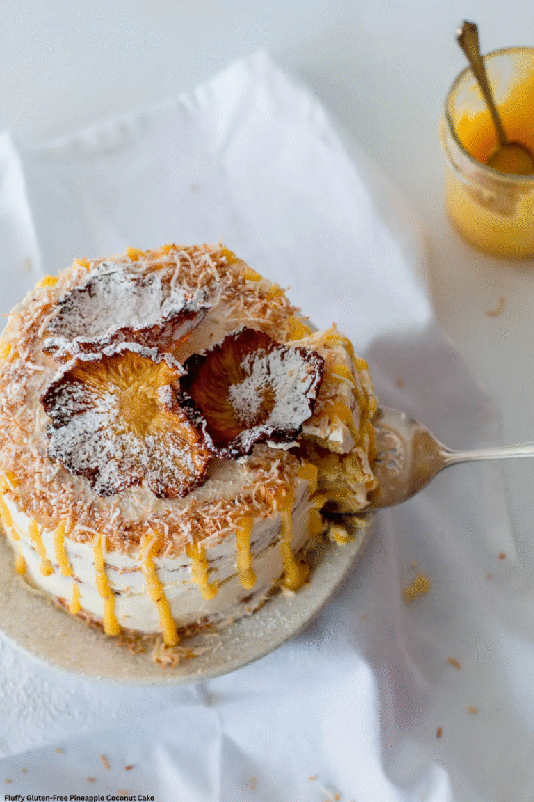 Fluffy Gluten Free Pineapple Coconut Cake