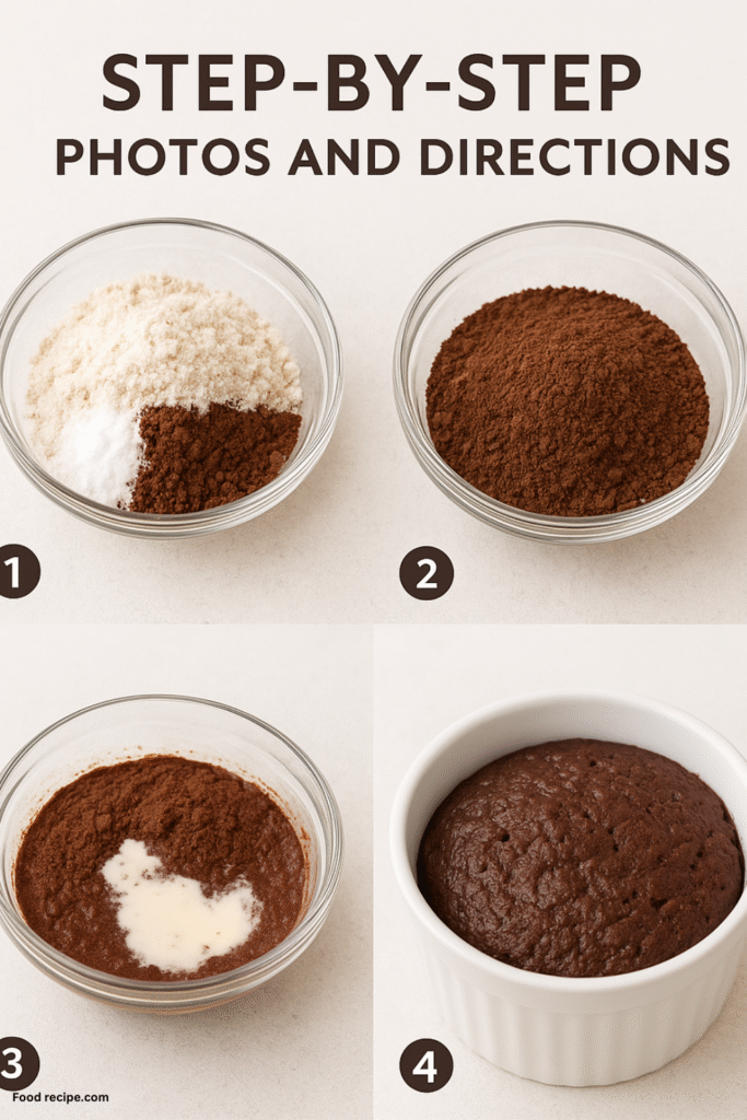 Easy Gluten Free Chocolate Mug Cake preparations