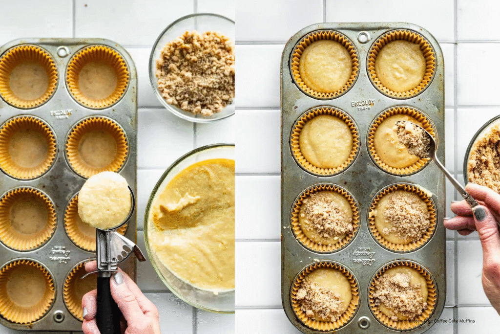Gluten-Free Coffee Cake Muffins baking