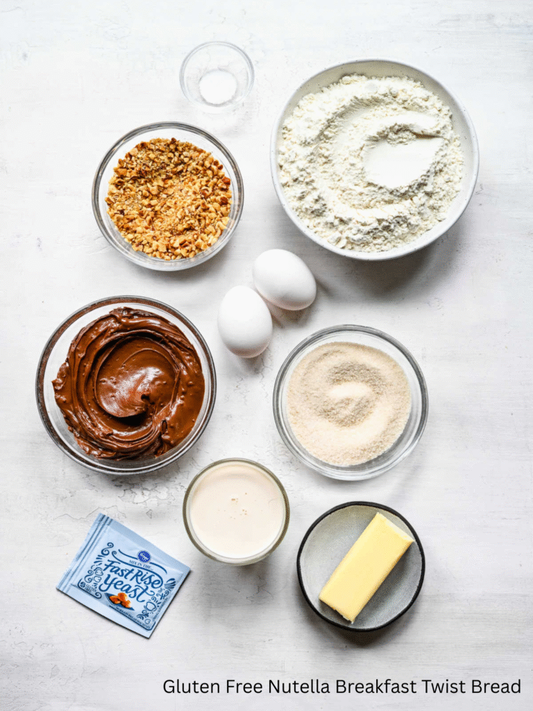Gluten Free Nutella Breakfast Twist Bread ingredients