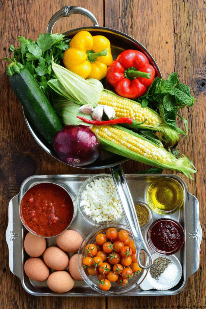 Tasty Garden Vegetable Shakshuka ingredients