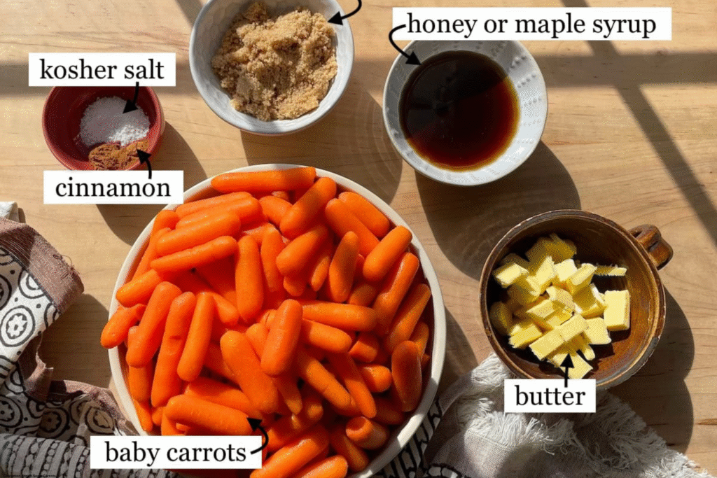 Cinnamon Brown Sugar Carrots ingredients