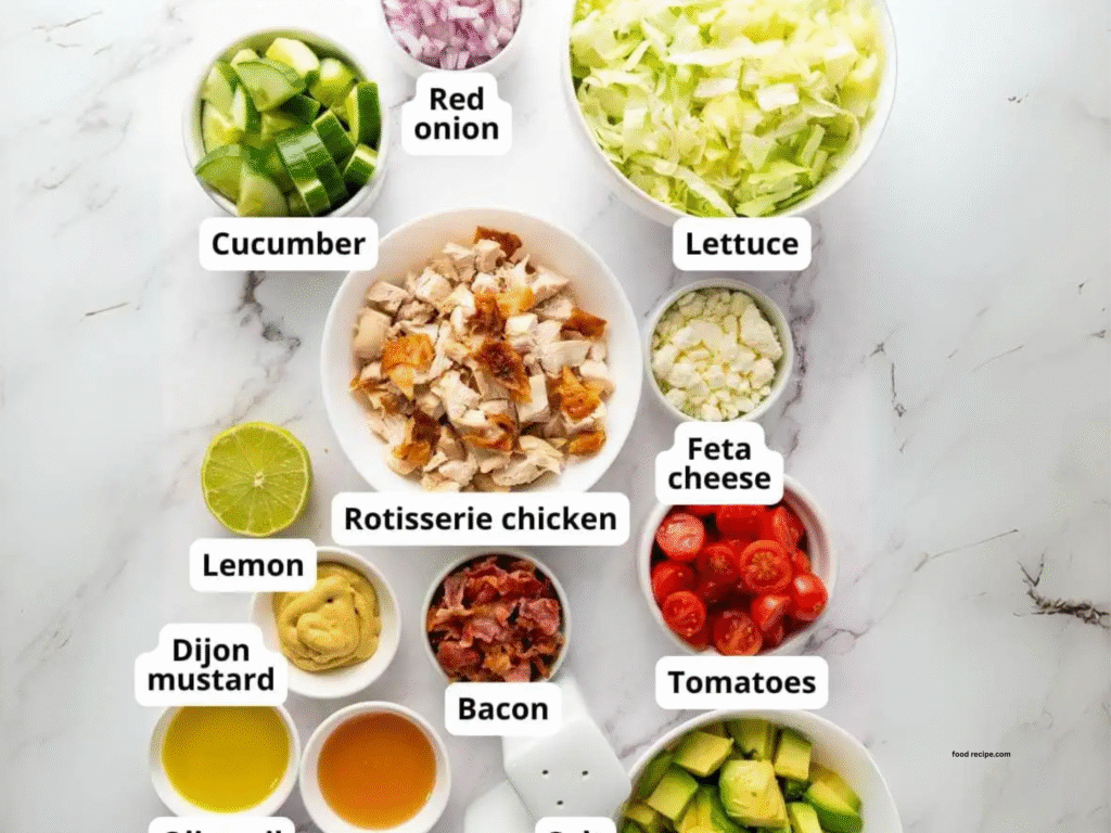 Easy Chicken Chopped Salad ingredients
