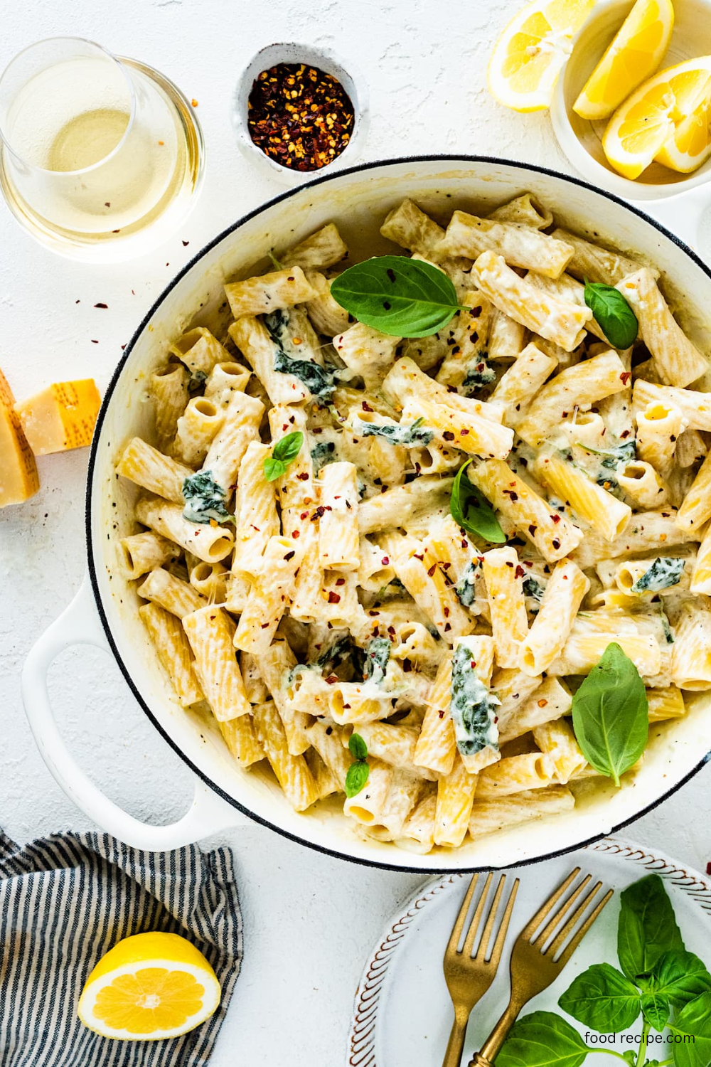 Gluten Free Lemon Ricotta Pasta with Caramelized Shallots