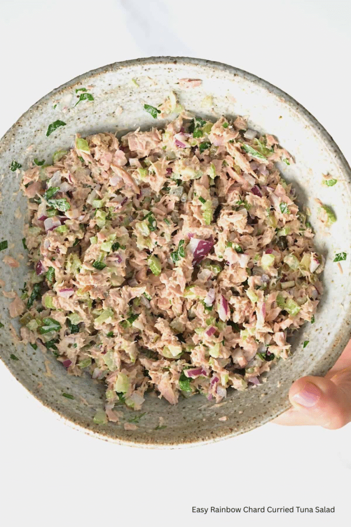 Rainbow Chard Curried Tuna Salad