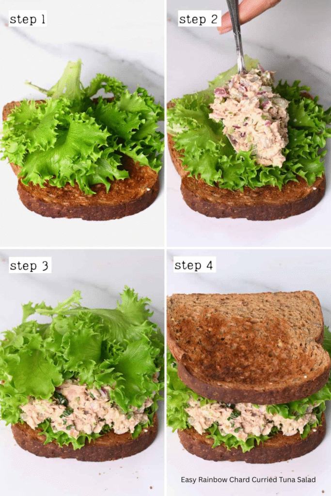 Rainbow Chard Curried Tuna Salad