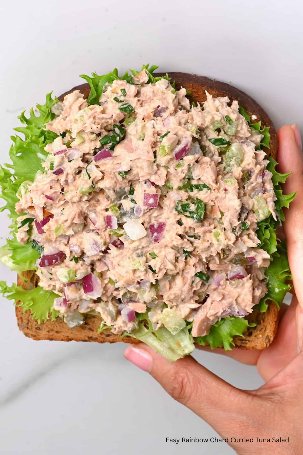 Rainbow Chard Curried Tuna Salad
