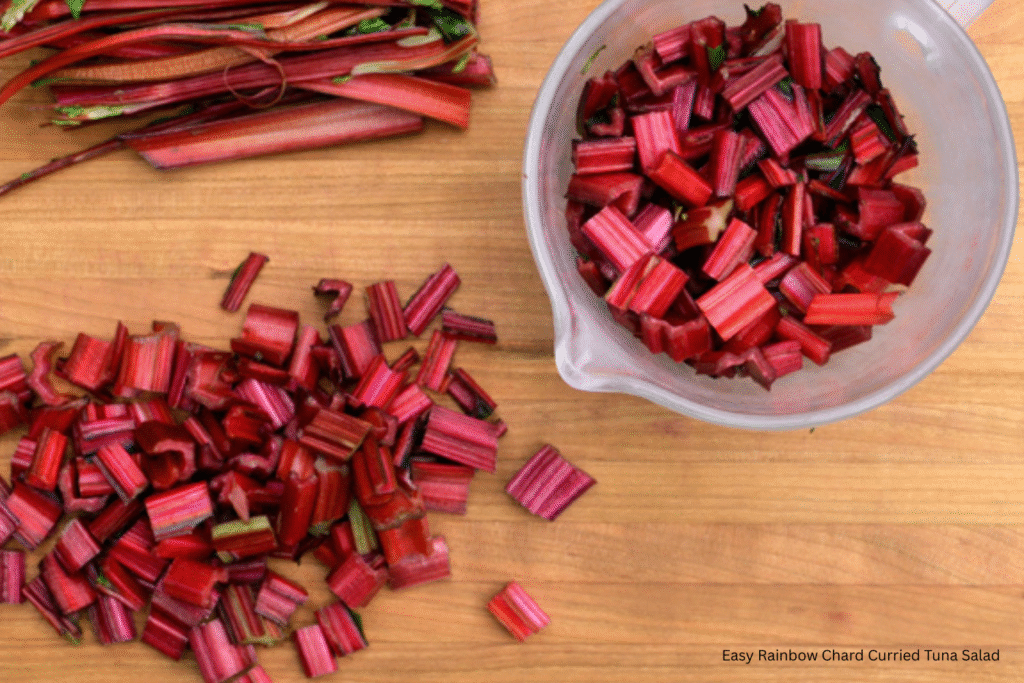 Rainbow Chard Curried Tuna Salad ingredients