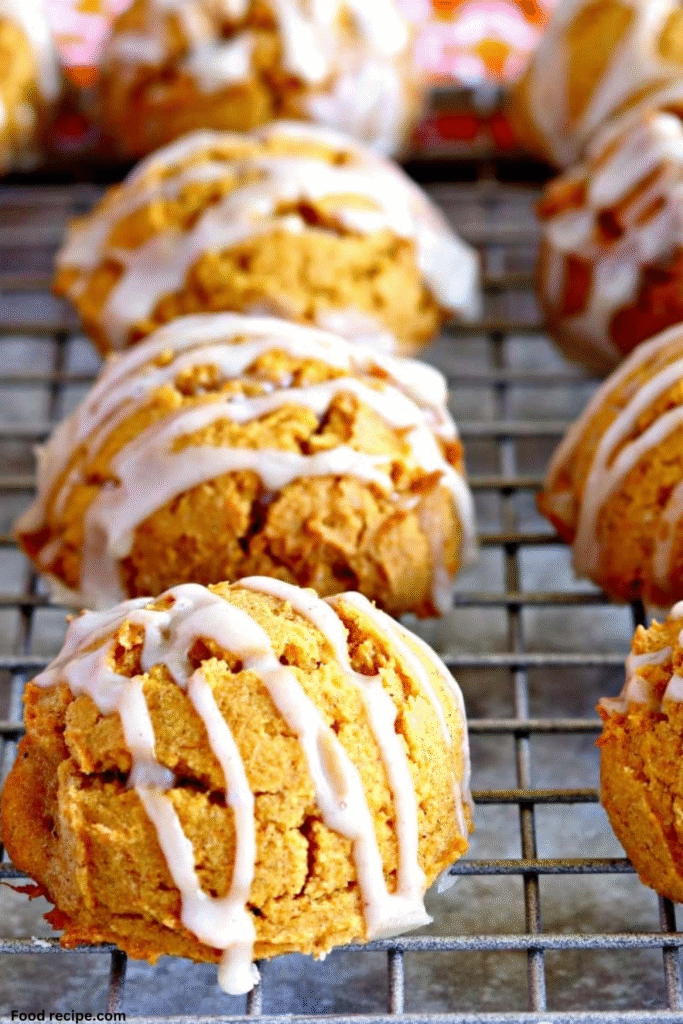 Gluten Free Iced Pumpkin Cookies