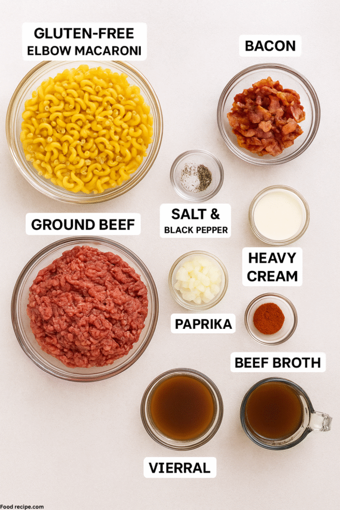 Gluten Free Hamburger Helper ingredients