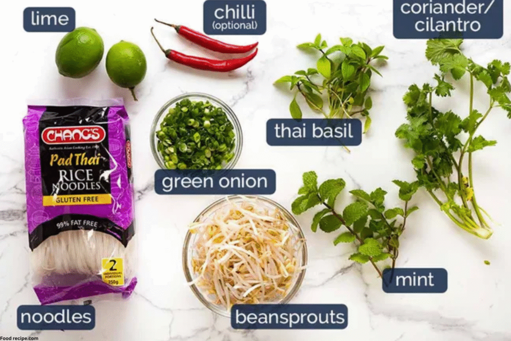 Gluten-Free Chicken Pho ingredients