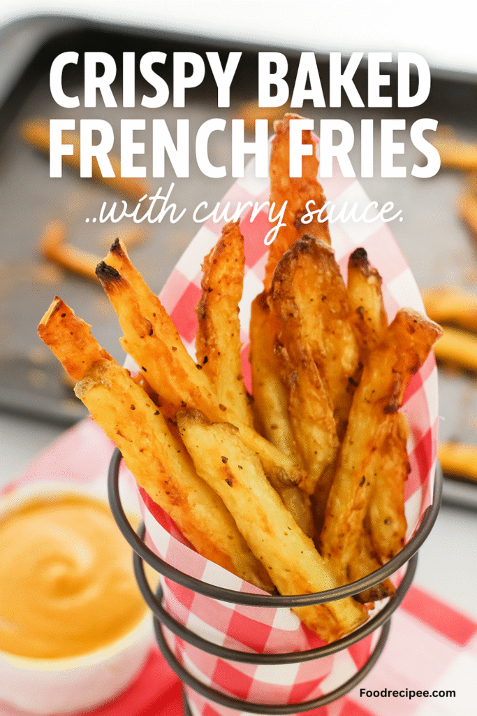 Crispy Baked French Fries with Curry Sauce