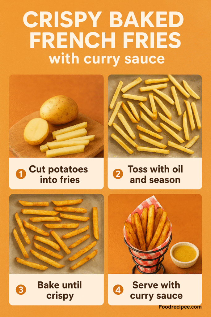 Crispy Baked French Fries with Curry Sauce