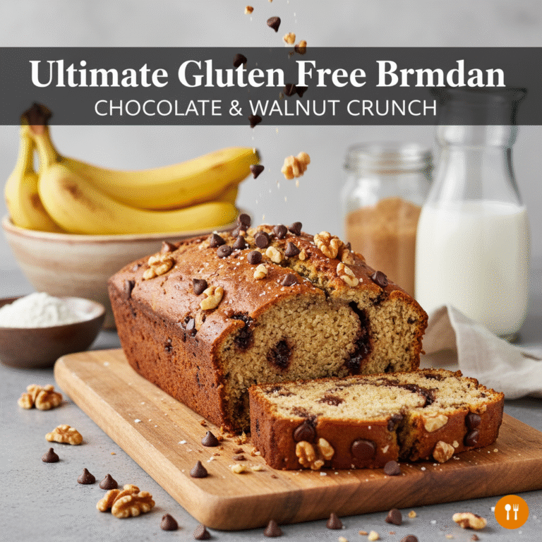 Ultimate Gluten Free Banana Bread with Chocolate & Walnut Crunch