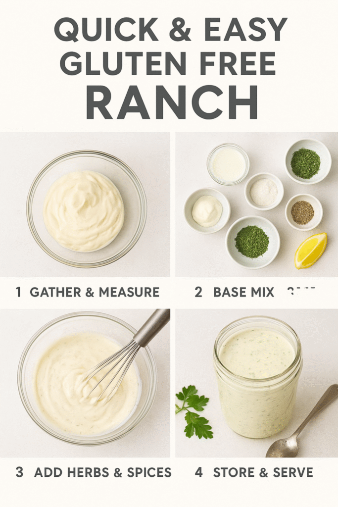 Quick & Easy Gluten Free Ranch Dressing preparation
