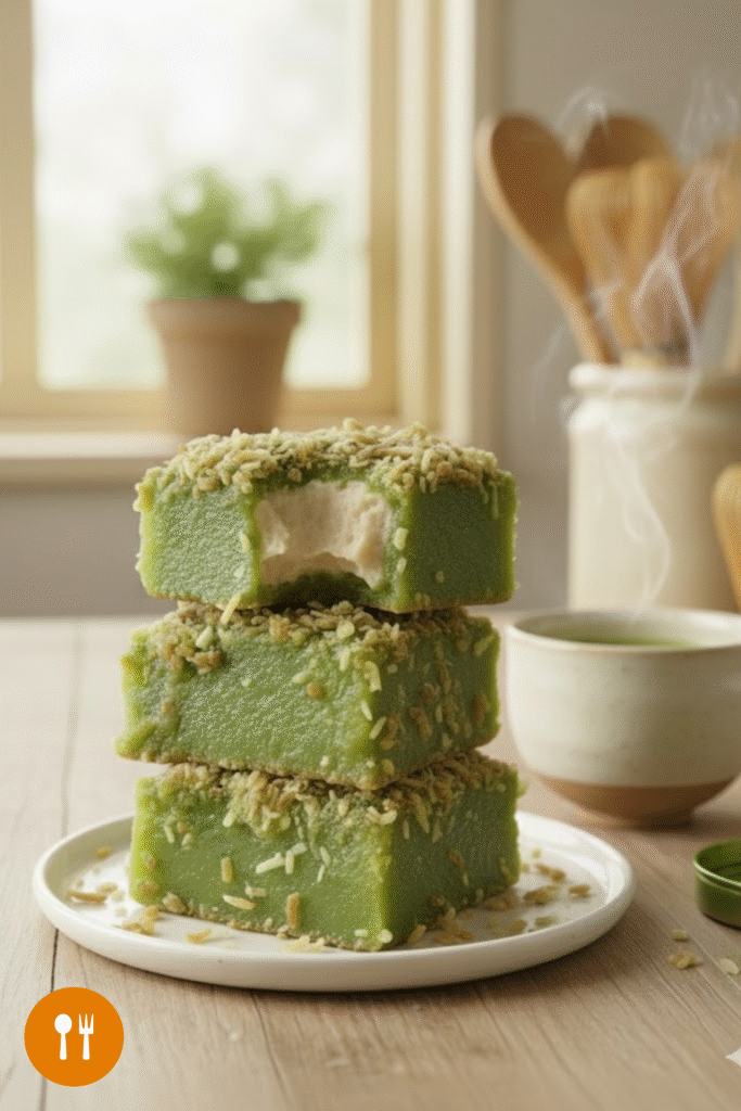 Simple Matcha Green Tea Mochi 