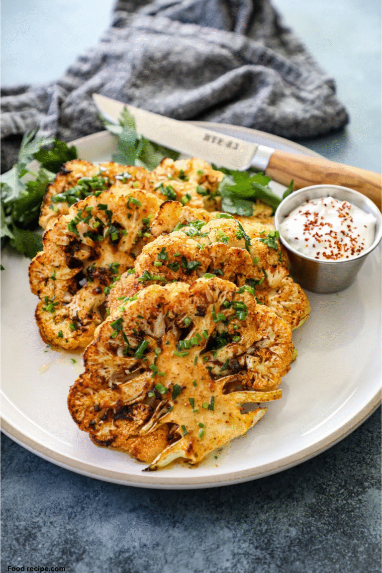 Crispy Mexican Air Fryer Cauliflower Steaks | Easy & Flavorful Recipe