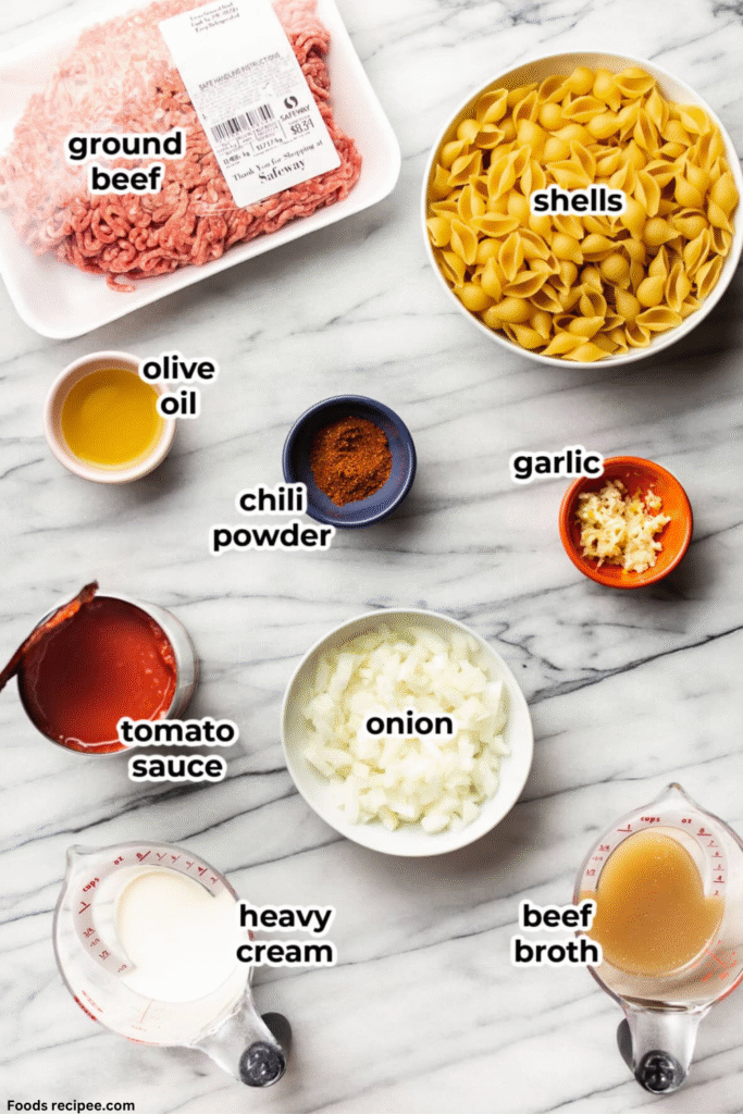 Easy Gluten Free Cheesy Beef and Shells