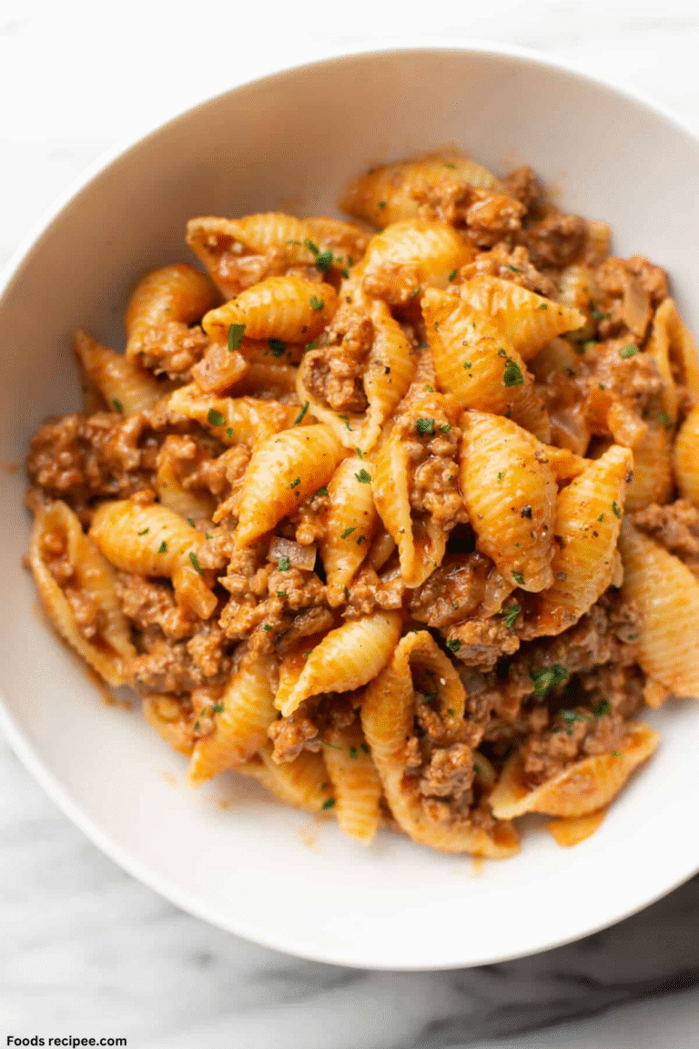 Easy Gluten Free Cheesy Beef and Shells – A Creamy Family Favorite Dinner