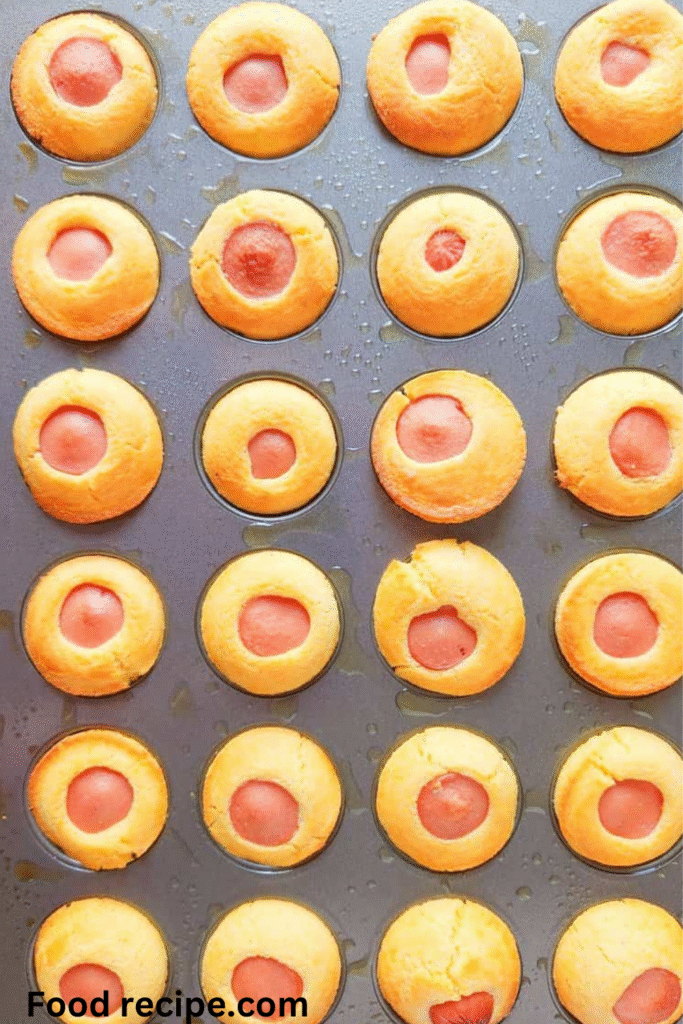 Bite-Size Gluten Free Corn Dog Muffins preparation