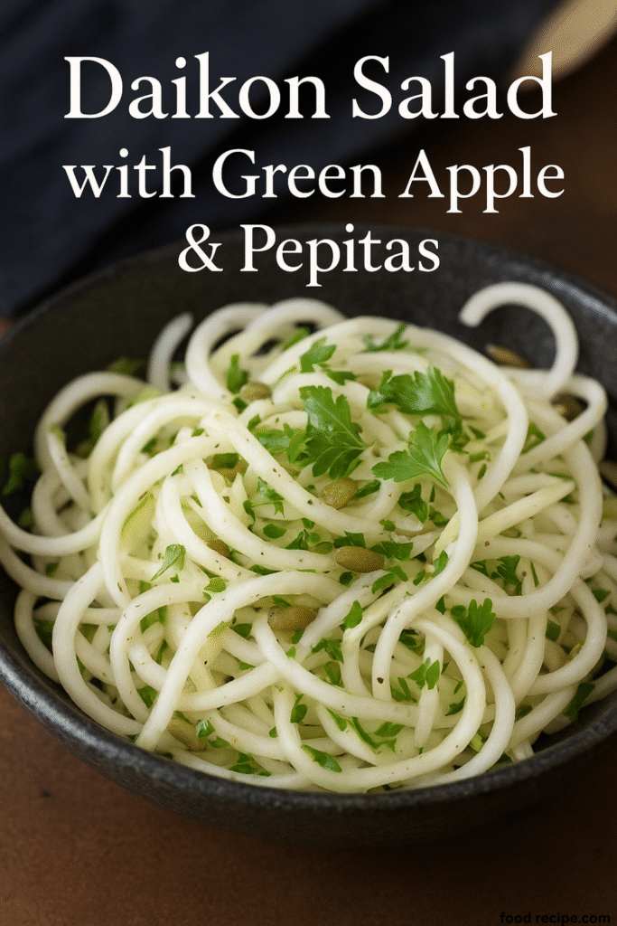 Daikon Salad with Green Apple and Pepitas