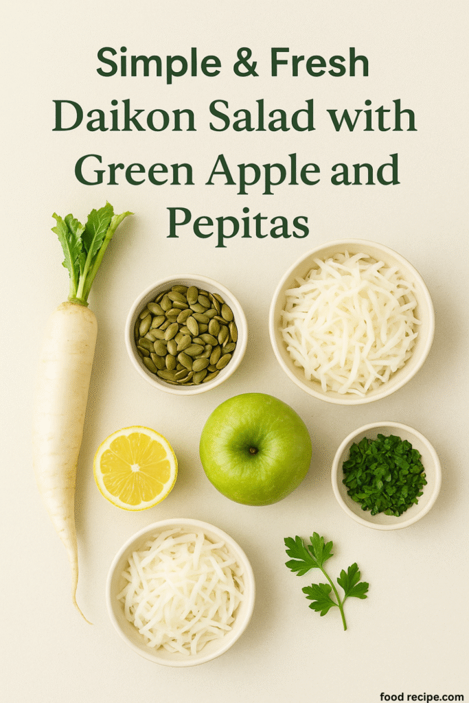 Daikon Salad with Green Apple and Pepitas ingredients