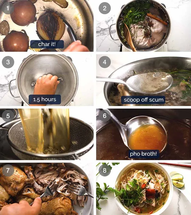 Gluten-Free Chicken Pho step by step guide