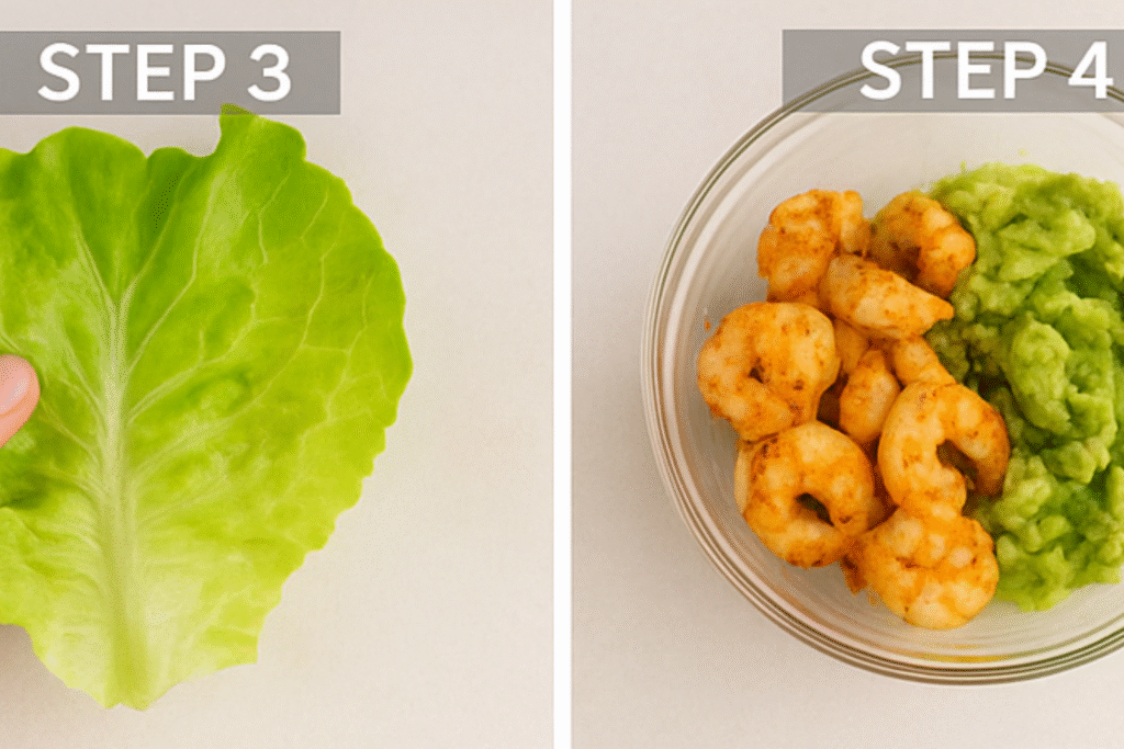 Gluten Free Shrimp & Avocado Lettuce Cups
