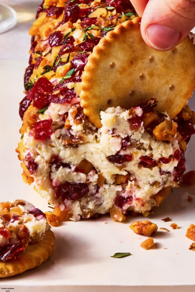Cranberry Walnut Goat Cheese Log 