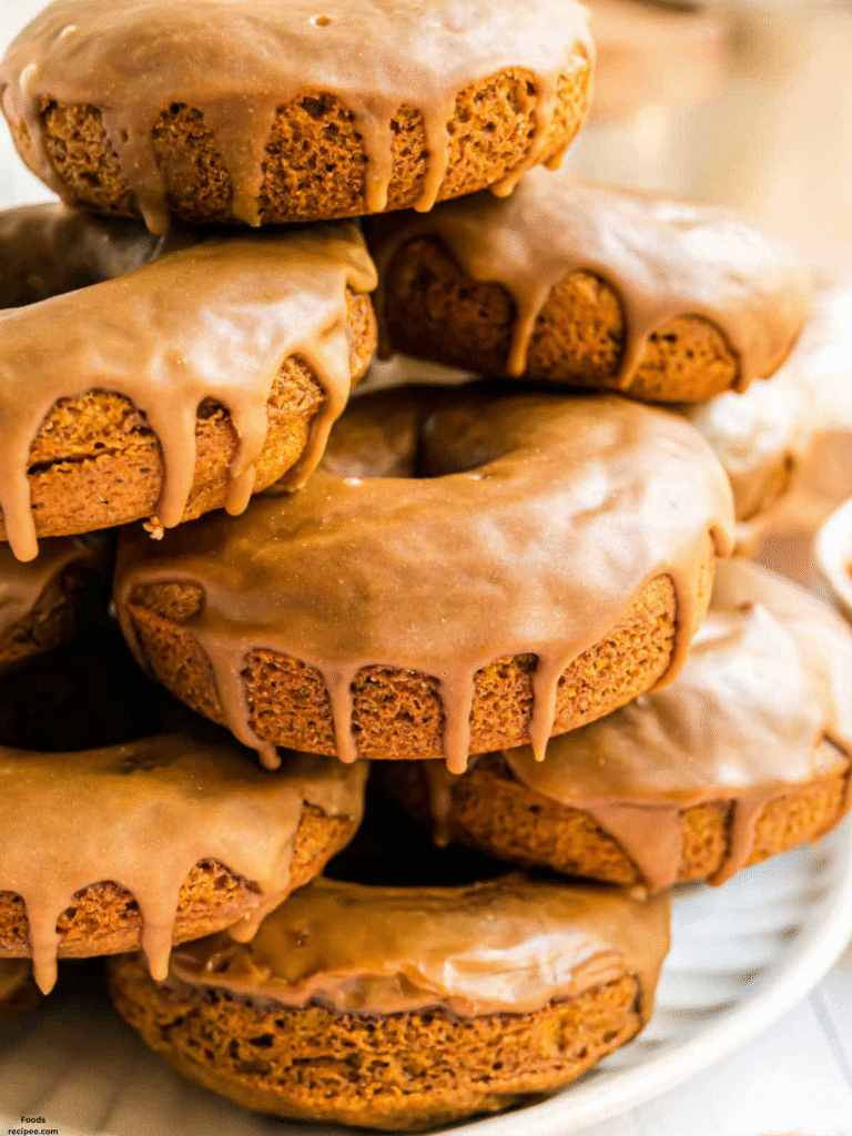 Gluten Free Pumpkin Donuts with Maple Glaze 