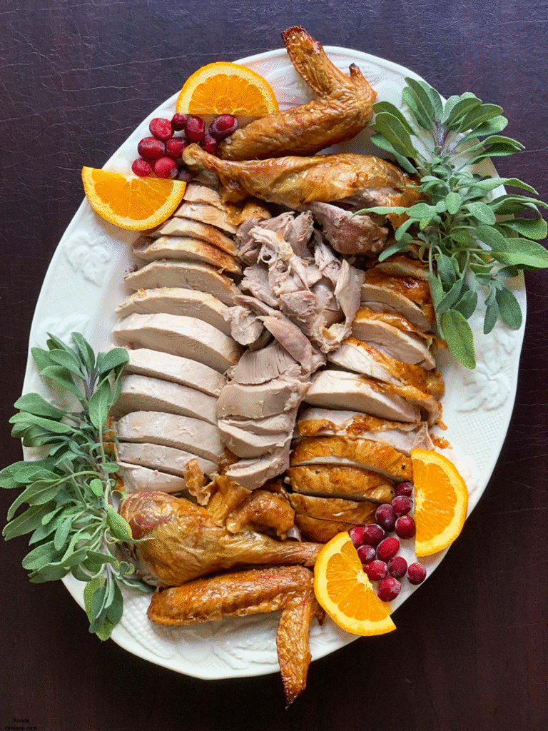 Roasted Turkey with Orange Marmalade & Sage