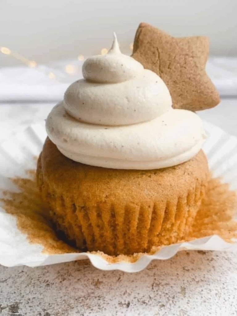 Fluffy Gluten Free Gingerbread Cupcakes with Buttercream Frosting