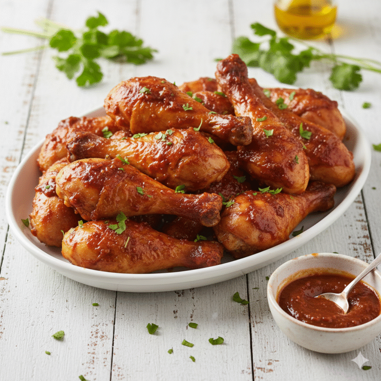 Air Fryer Chicken Legs with Smoky Chipotle Glaze (Crispy!)