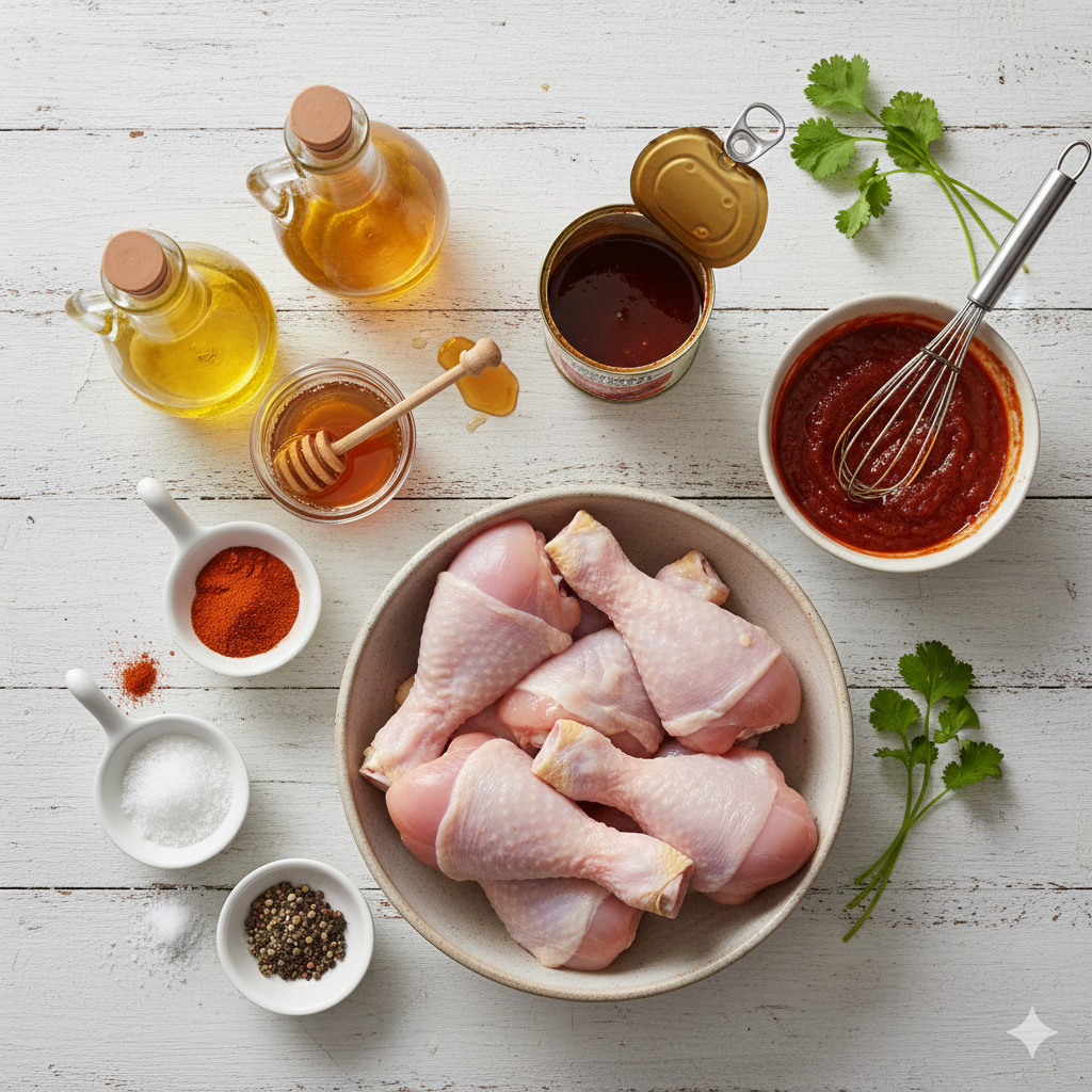 Air Fryer Chicken Legs with Smoky Chipotle Glaze 