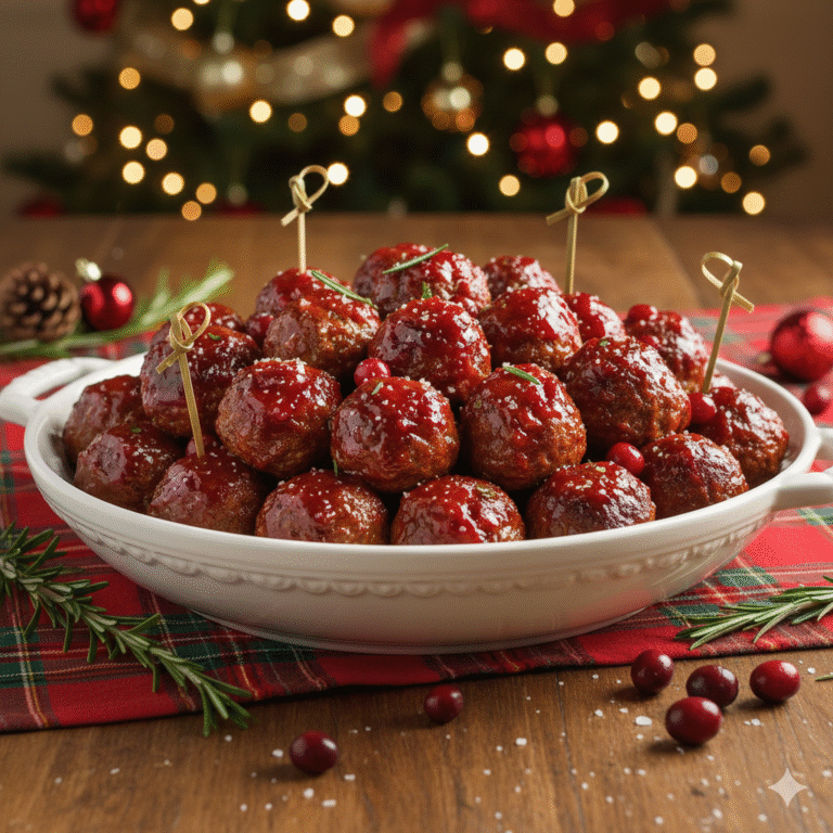 Easy Gluten Free Cranberry Holiday Meatballs (Best Party Appetizer!)