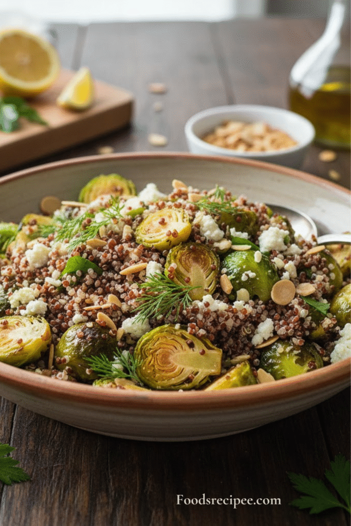 Warm Quinoa & Brussels Sprout Salad 
