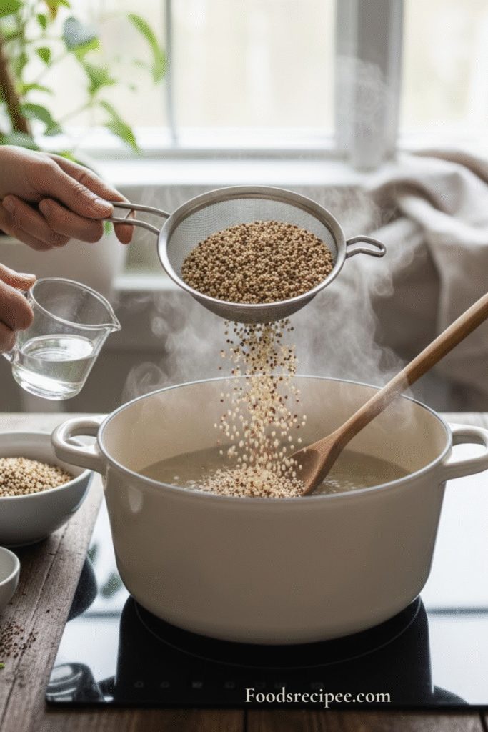 Warm Quinoa & Brussels Sprout Salad 