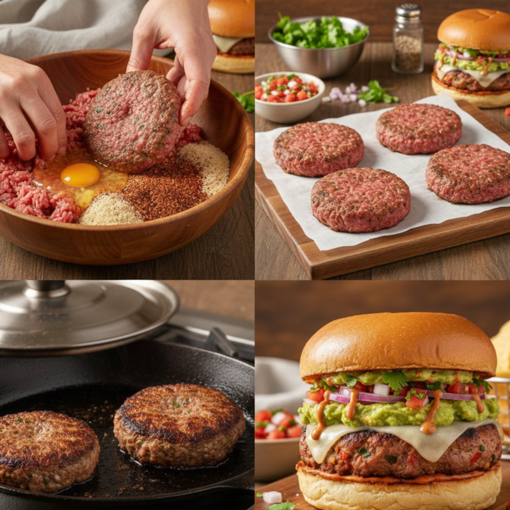 Easy Taco Meatloaf Burgers