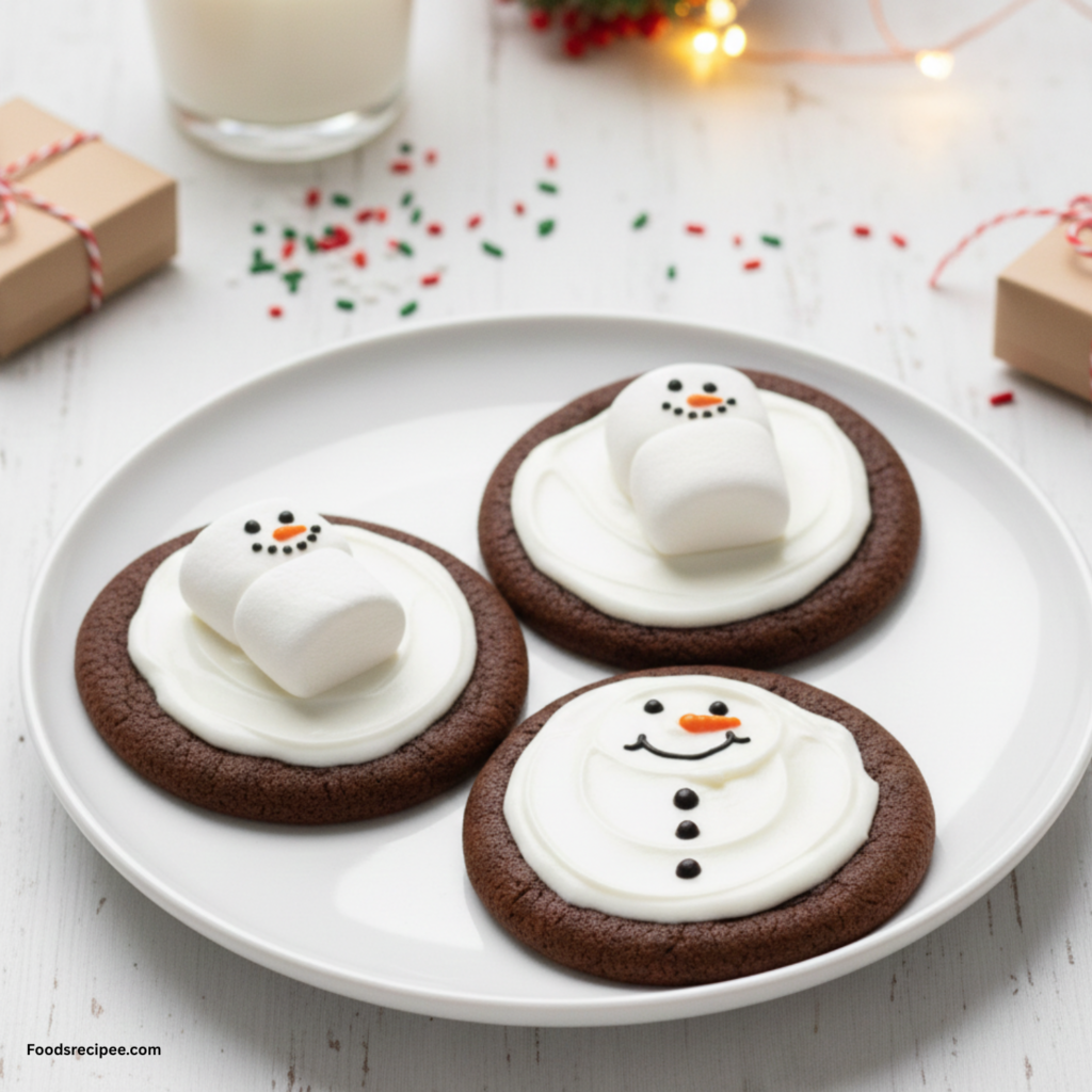 Chocolate Melting Snowman Cookies