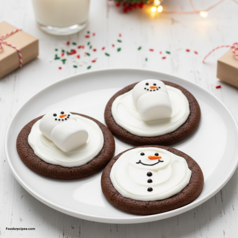 Gluten Free Chocolate Melting Snowman Cookies | Easy Holiday Treat