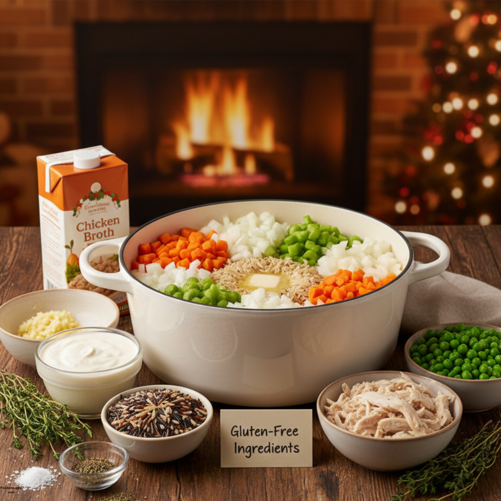 GF Creamy Chicken and Wild Rice Soup (Cozy & Healthy Recipe)