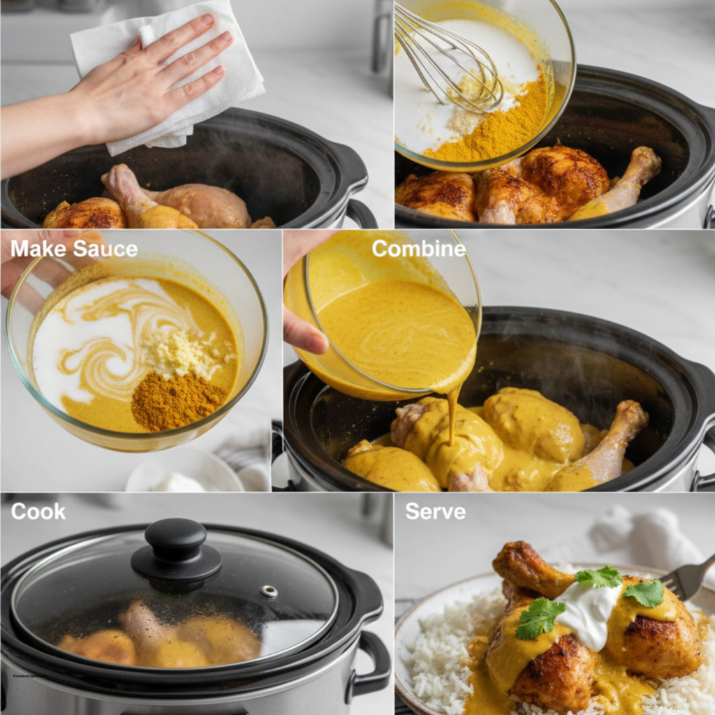 Easy Slow Cooker Curry Chicken Legs (Gluten Free)