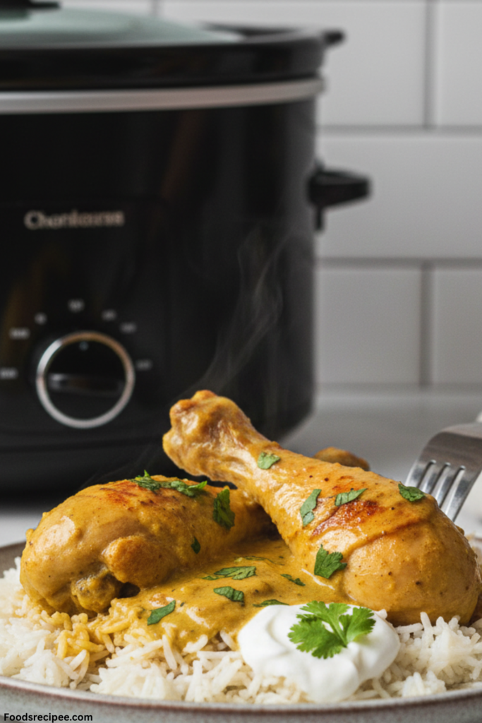 Easy Slow Cooker Curry Chicken Legs (Gluten Free)
