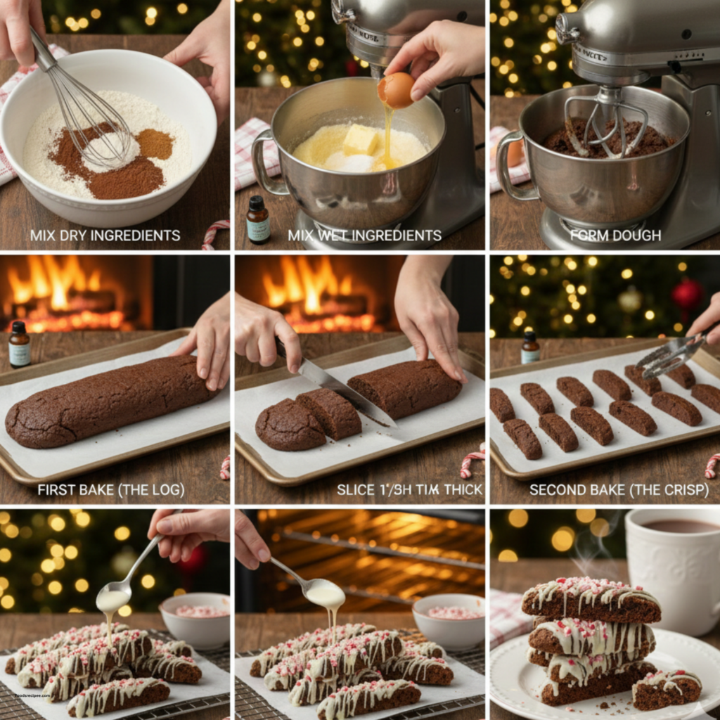 Gluten Free Chocolate Peppermint Biscotti
