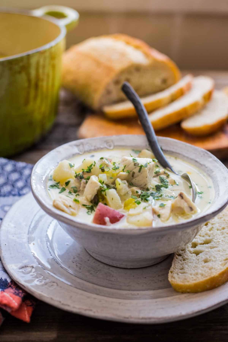 Creamy New England Style Gluten Free Fish Chowder