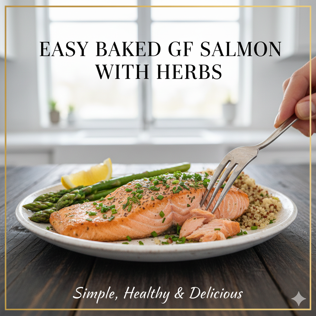 Easy Baked GF Salmon with Herbs