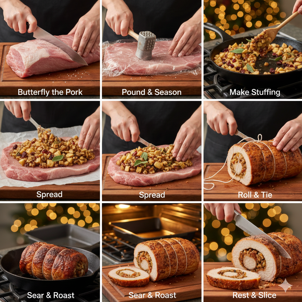 Elegant GF Stuffed Pork Loin with Apple